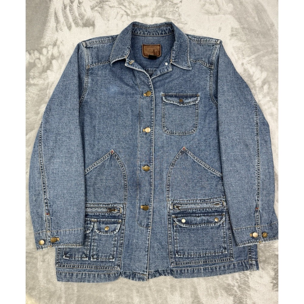 Lauren Jeans Company Jean Jacket Womens Medium Ralph Lauren Denim Utility Cargo